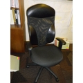 Black Cloth/Leather High Back Task Office Chair